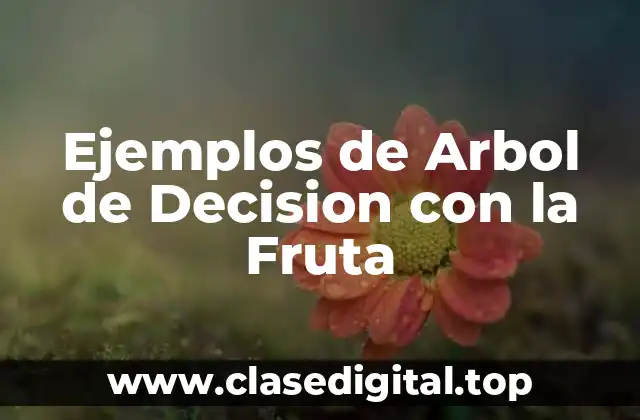 Ejemplos de Arbol de Decision con la Fruta