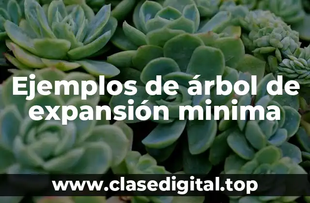 Ejemplos de árboles de expansión minima