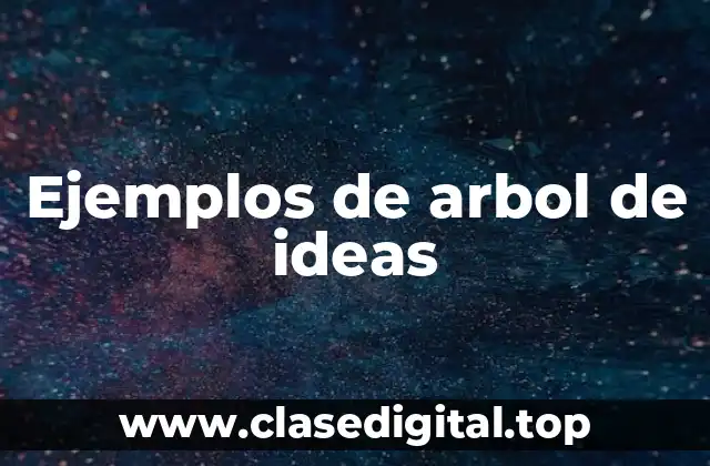 Ejemplos de arbol de ideas