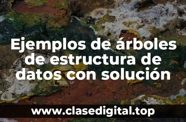 Ejemplos de árboles de estructura de datos con solución