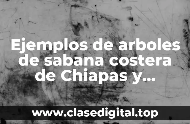 Ejemplos de arboles de sabana costera de Chiapas y Significado