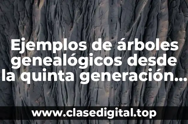 Ejemplos de árboles genealógicos desde la quinta generación y Significado