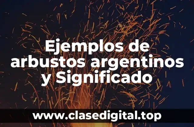 Ejemplos de arbustos argentinos y Significado