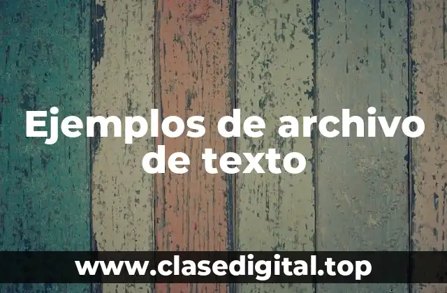 Ejemplos de archivo de texto