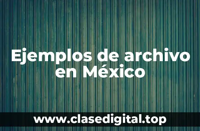 Ejemplos de archivo en México