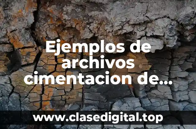 Ejemplos de archivos cimentacion de Revit