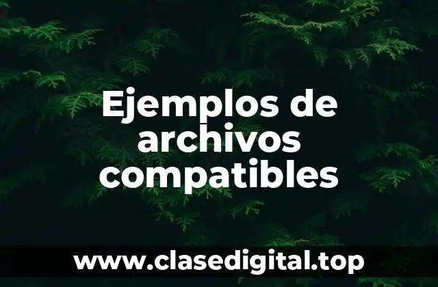 Ejemplos de archivos compatibles