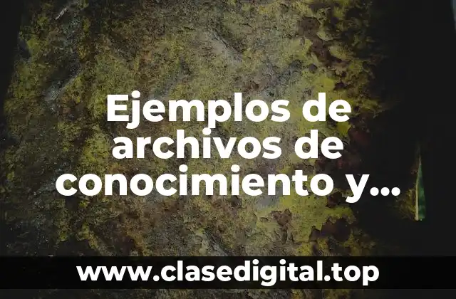 Ejemplos de archivos de conocimiento