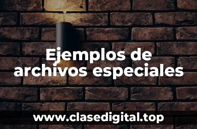 Ejemplos de archivos especiales