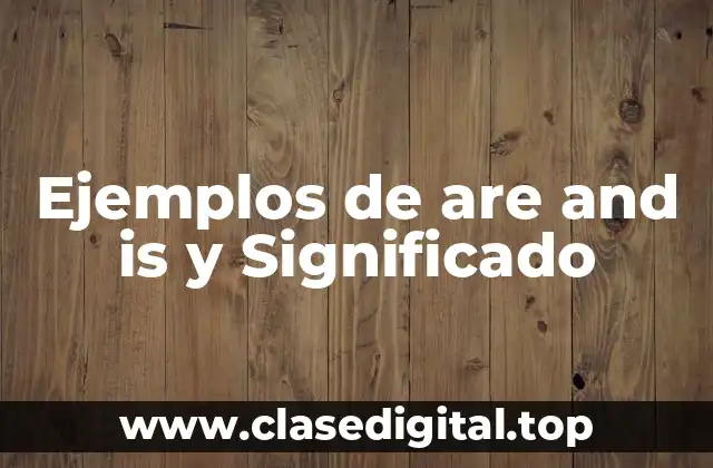 Ejemplos de are and is y Significado