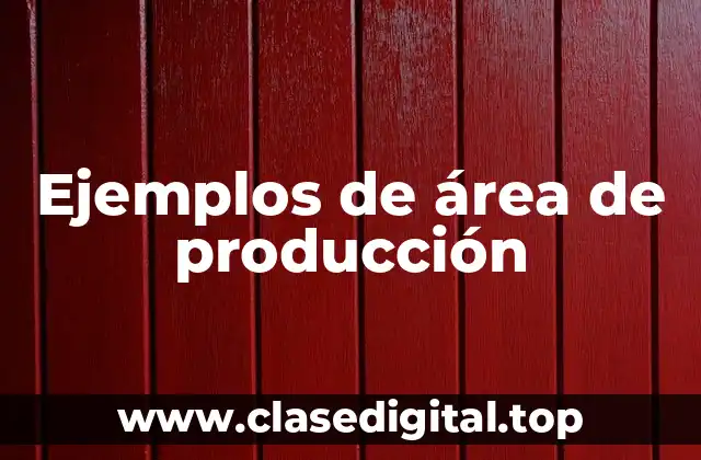 Ejemplos de área de producción