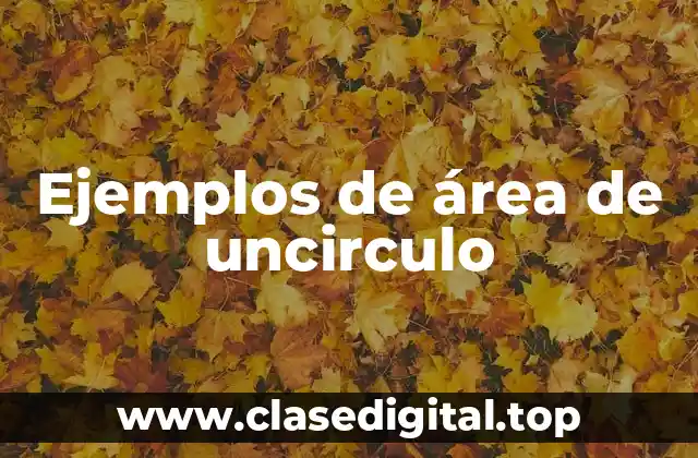 Ejemplos de área de uncirculo