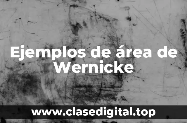 Ejemplos de área de Wernicke