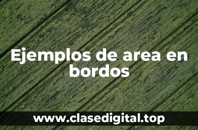 Ejemplos de area en bordos
