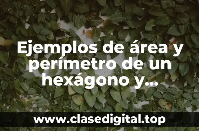 Ejemplos de área y perímetro de un hexágono y Significado