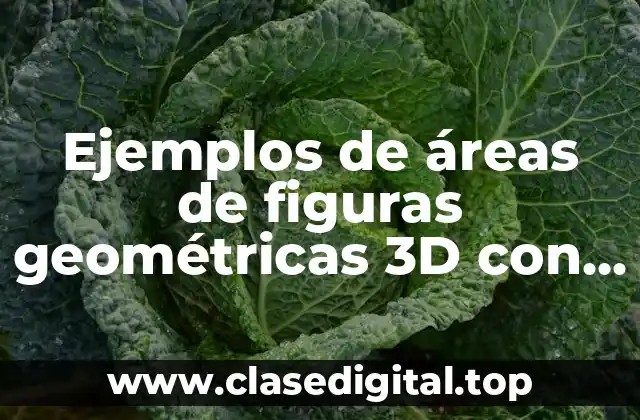 Ejemplos de áreas de figuras geométricas 3D con álgebra