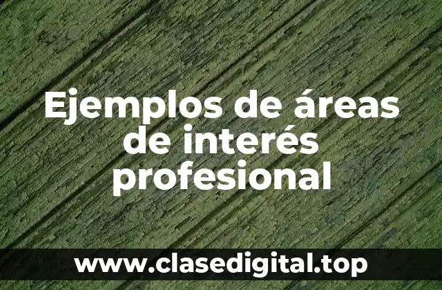 Ejemplos de áreas de interés profesional