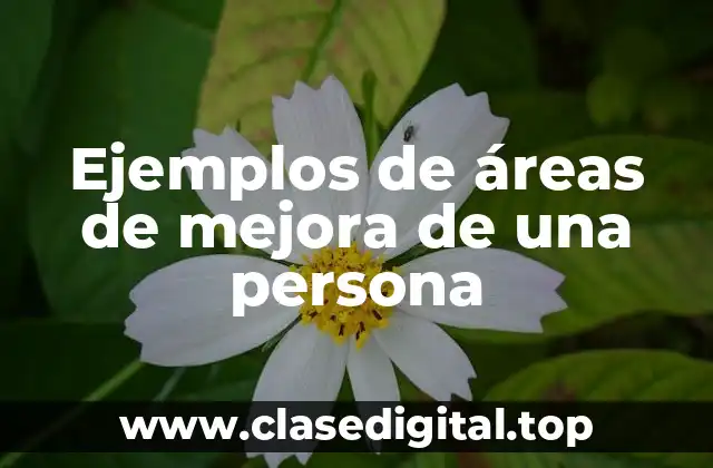 Ejemplos de áreas de mejora de una persona