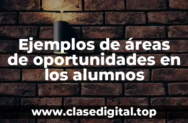 Ejemplos de áreas de oportunidades