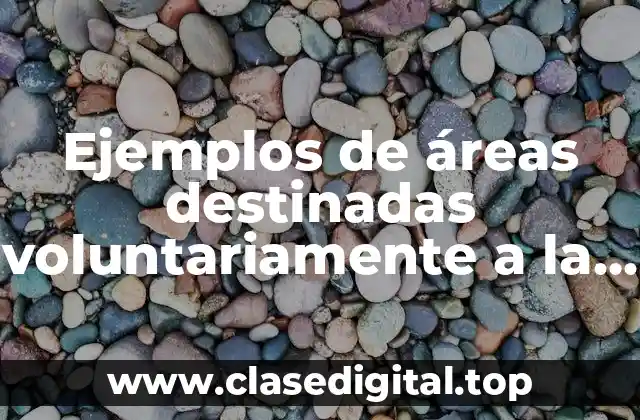 Ejemplos de áreas destinadas voluntariamente a la conservación