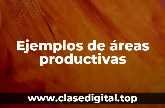 Ejemplos de áreas productivas