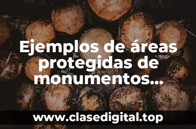 Ejemplos de áreas protegidas de monumentos naturales