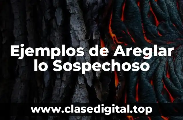 Ejemplos de Areglar lo Sospechoso
