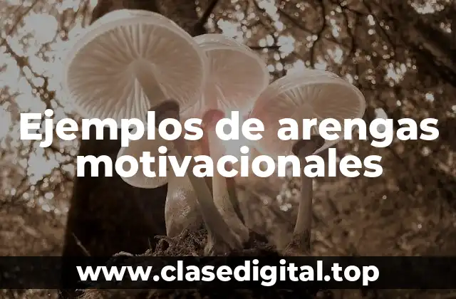 Ejemplos de arengas motivacionales