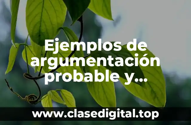 Ejemplos de argumentación probable