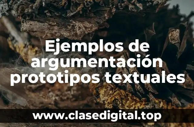 Ejemplos de argumentación prototipos textuales