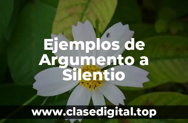 Ejemplos de Argumento a Silentio
