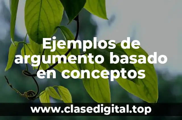 Ejemplos de argumento basado en conceptos