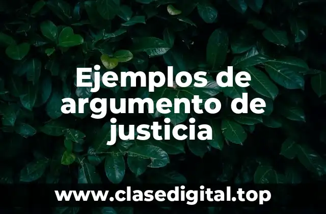 Ejemplos de argumento de justicia