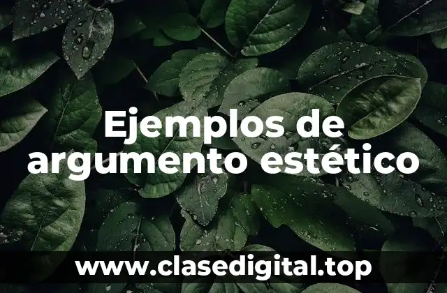 Ejemplos de argumento estético