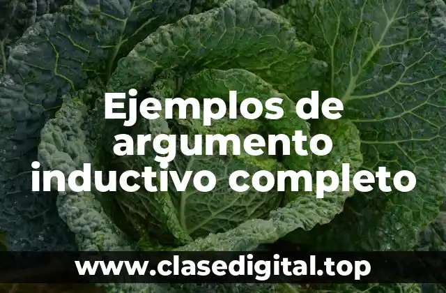 Ejemplos de argumento inductivo completo