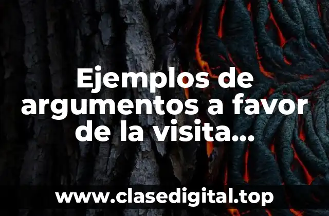 Ejemplos de argumentos a favor de la visita domiciliaria