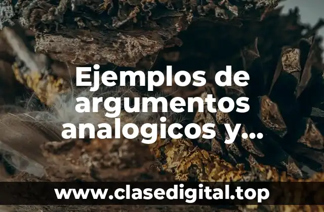 Ejemplos de argumentos analogicos y abductivos