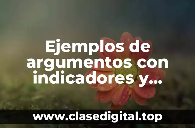 Ejemplos de argumentos con indicadores y Significado