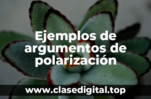 Ejemplos de argumentos de polarización