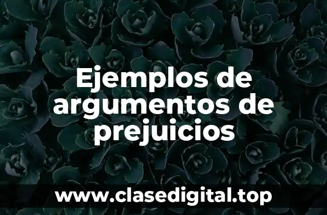 Ejemplos de argumentos de prejuicios