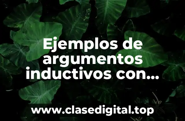 Ejemplos de argumentos inductivos con premisas y Significado