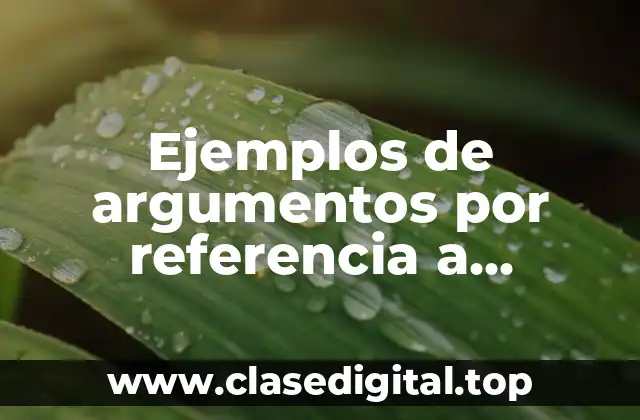 Ejemplos de argumentos por referencia a experiencias compartidas