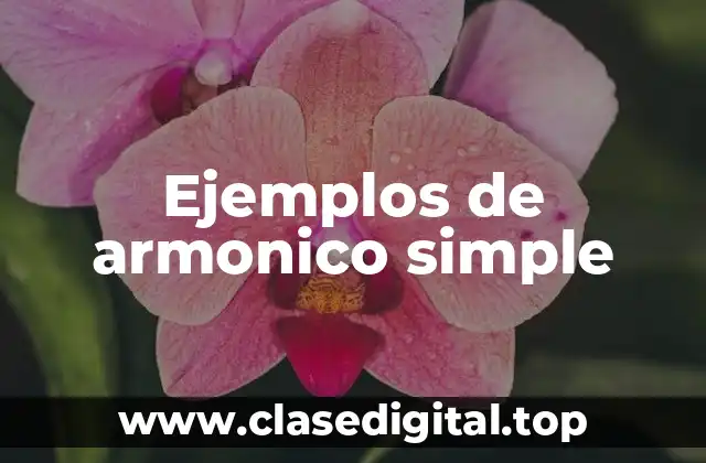 Ejemplos de armonico simple