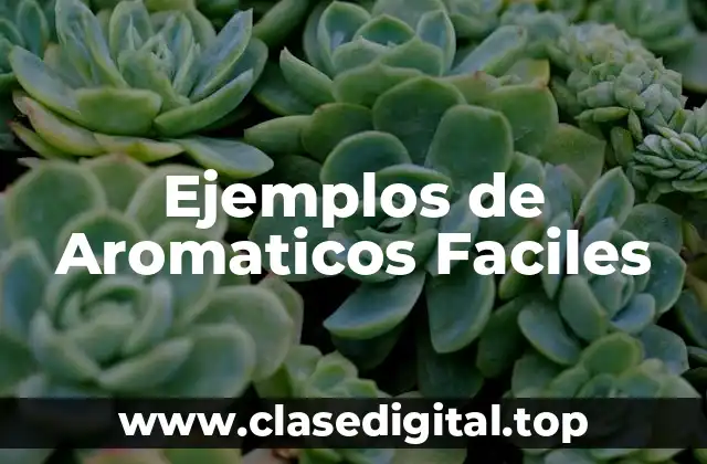 Ejemplos de Aromaticos Faciles