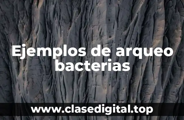 Ejemplos de arqueo bacterias