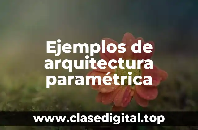 Ejemplos de arquitectura paramétrica