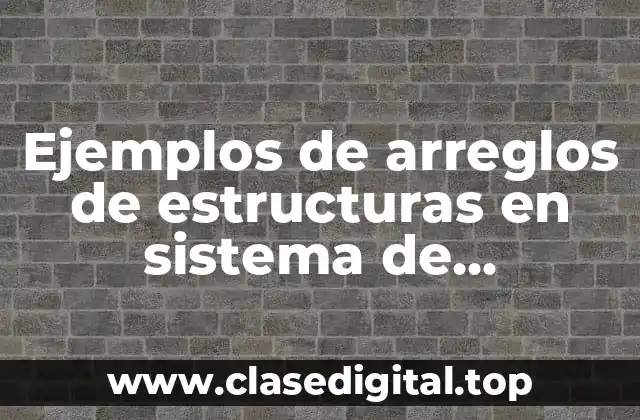 Ejemplos de arreglos de estructuras en sistema de información