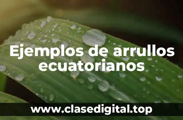 Ejemplos de arrullos ecuatorianos