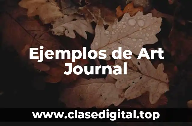 Ejemplos de Art Journal