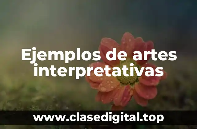 Ejemplos de artes interpretativas